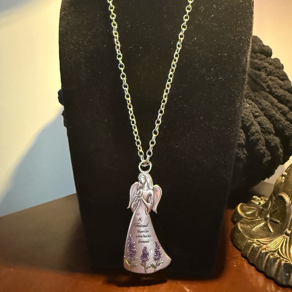Angel Pendant Necklace with Chain